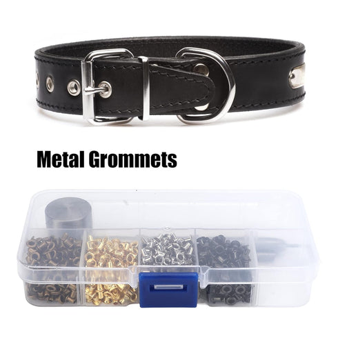 Grommet Tool Kit, Eyelet Repair Grommets Setting Install Plated Copper Metal Kit with Plastic Storage Box for Fabric Tarps Leather Shoelaces Belts...