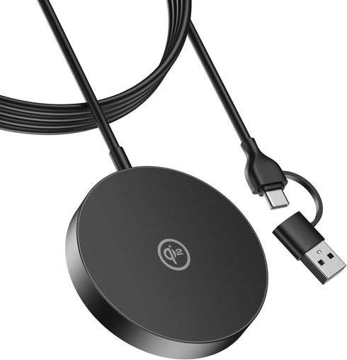 NewQ Magnetic Wireless Charging Pad, Qi2 Certified 15W Wireless Charger Mag-Safe Compatible with iPhone 15/15 Plus/15 Pro/15 Pro Max/14/13/12 Seri...