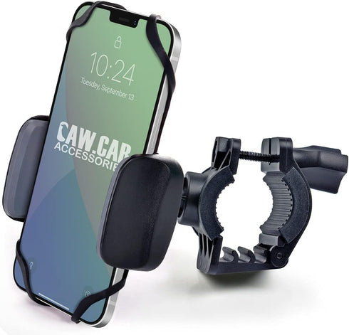Bike & Motorcycle Phone Mount - for iPhone 14 Pro (13, 12, SE, Plus/Max), Galaxy s22 or Any Cell Phone - Universal Handlebar Holder for ATV, Bicyc...