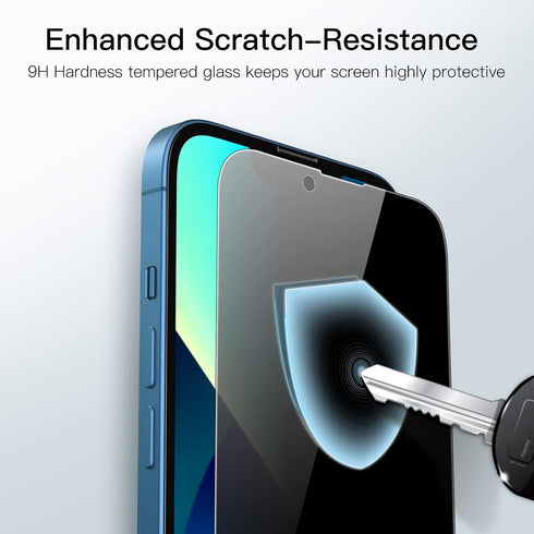 JETech Privacy Full Coverage Screen Protector for iPhone 13 mini 5.4-Inch, Anti-Spy Tempered Glass Film, Edge to Edge Protection Case-Friendly, 2-...
