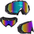 Motorcycle Goggles Dirt Bike Goggles Windproof ATV Dustproof Racing GogglesScratch Resistant Ski Goggles Protective Safety Glasses PU Resin (Black...