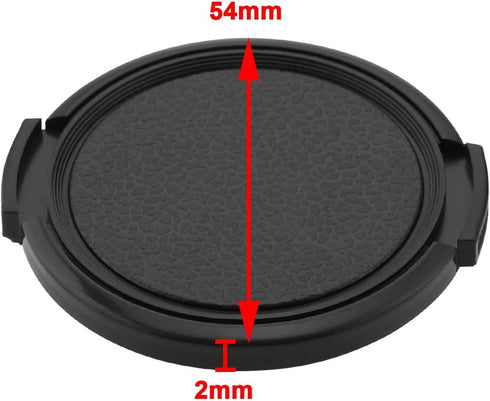 4Pcs 52mm Snap-on Front Camera Lens Cap with Elastic Lens Cap Keeper Fitting Any with 52mm Screw in Filter Thread Camera Black...