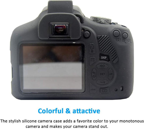 Camera Case for Canon EOS Rebel T6 T7 T5, Anti-Scratch Soft Silicone Protective Cover Protector Skin for Canon EOS 1500D Rebel T7 / EOS 1300D Rebe...