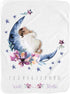 BUTTZO Baby Moon Monthly Milestone Blanket for Girl Boy/Large Baby Blankets for Girls and Boys Newborn Photography Premium Fleece Baby Monthly Bla...