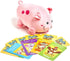 Cuddle Barn - Jiggly Wigglies Piggy | Animated Interactive Stuffed Animal Pig Plush Toy Game Plays Pop Goes The Weasel and Comes with Cards, 11 in...