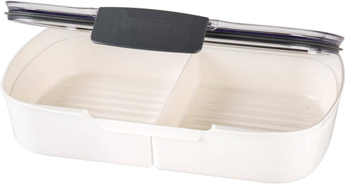 ProKeeper Split Deli Food Storage Container with Air-Tight Silicone Seal and Dry Erase Compatible Lid, 11.75...