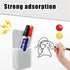 2 Pcs Magnetic Marker Holder Wall Mount Marker Caddy Pencil Holder for Dry Erase Whiteboard Fridge, Self Adhesive Marker Pen Holder for Home Offic...