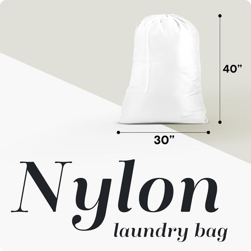 Nylon XL Laundry Bag - Locking Drawstring Closure, Machine Washable, These Large Bags Will Fit a Laundry Basket and Strong Enough to Carry up to T...