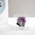 Clear Acrylic Geodes Rocks 3 Pegs Display Easel Stands Support Holder Box, Acrylic Display Case Box for Agate Slices Crystals Minerals Slab Fossil...