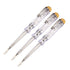 uxcell Voltage Tester AC 100-500V with 3mm Slotted Screwdriver with Clip for Circuit Test, Clear, Pack of 3...