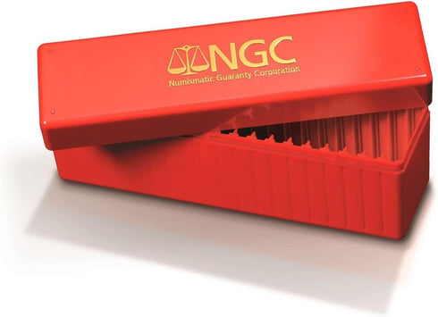 NGC Plastic Storage Box for 20 Slab Coin Holders Red...
