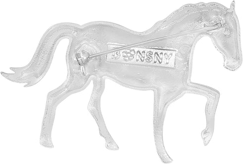 Dainty Floral Enamel Pony Horse Brooch Pins Scarf Lapel Clothes Decoration for Women Girls Jewelry Gifts...