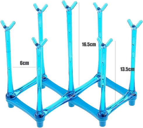 Retractable Cup Drying Rack, Drinking Glass and Sports Bottle Drainer Stand, Plastic Bag Dryer and Mug Tree for Kitchen Countertop...