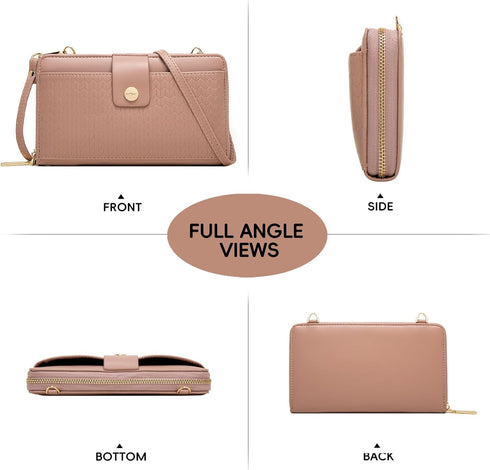Women Crossbody Cell Phone Wallet Purse with RFID Protection and Multiple Card Slots...