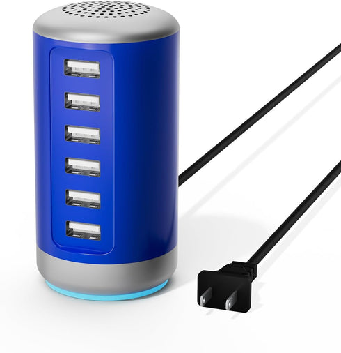 USB Charger USB Charging Station 30W 6-Port USB Desktop Charging Station Hub Wall Charger for iPhone iPad Tablets Smartphones Multi-Port Wall Char...