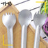 TiTo Titanium Long Handle Spork and Spoon Eco-Friendly Ultralight Portabale Flatware for Outdoor Camping Backpacking Hiking Travel Picnic Tablewar...