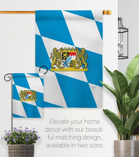 Breeze Decor Bavaria Garden Flag Regional Nation International World Country Particular Area House Decoration Banner Small Yard Gift Double-Sided,...