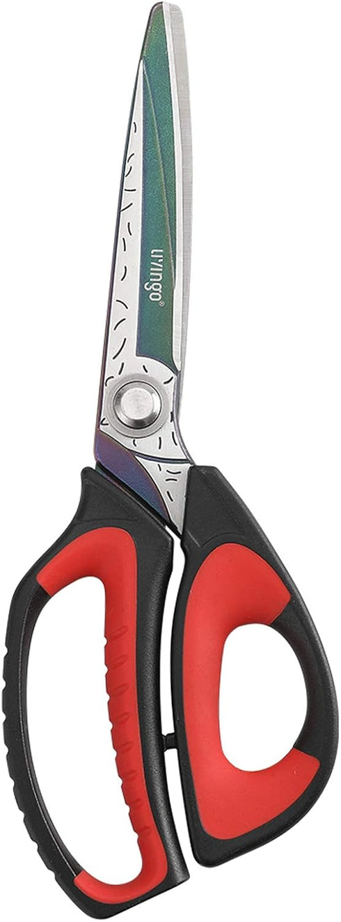 LIVINGO 10" Multipurpose Heavy Duty Scissors, Premium Titanium Coating Forged Stainless Steel Tool Industrial Shears for Household Pruning, Garden...