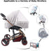 Baby Pushchair Net,Kids Stroller Mesh Mesh Cover Infants Mesh for Pushchairs Pram Carrycot Crib (White)...