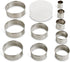 Mrs. Anderson’s Baking Cookie Fondant Cutters, Graduated Round, Stainless Steel, 10-Piece Set with Storage Container...