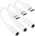 USB-C to 3.5 mm Headphone Jack Adapter, 3 Pack USB C to Aux Audio Dongle Cable Cord Compatible with iPhone 15 Series, iPad Pro, Samsung Galaxy S23...