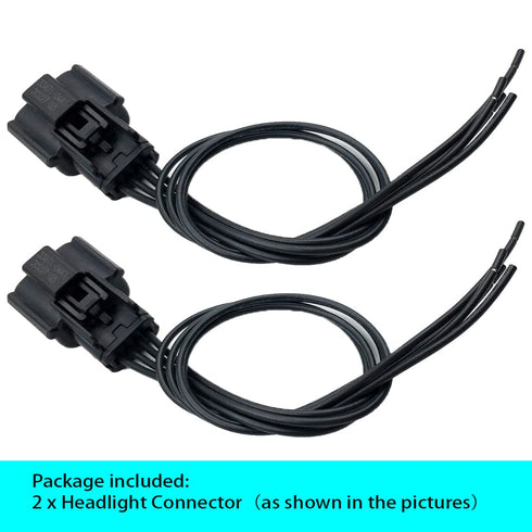 Huayicarbpart 2Pcs 4-Wire HID Halogen Headlight Connector Pigtail Harness Plug Compatible with Ford Escape Taurus F150 2013-2021...