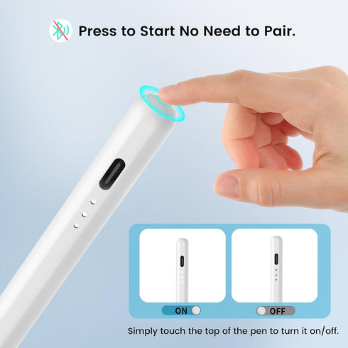 Stylus Pens for iPad,10mins Fast Charging Palm Rejection ipad Pen, Magnetic Apple iPad Pencil Compatible for iPad 6-10, iPad Air 3rd/4th/5th, iPad...