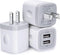 FiveBox Charger Block, USB Wall Charger, 3Pack Dual Port 2.1Amp Fast Charger Brick Base Adapter Charging Cube Plug Box for iPhone 16e 16 Pro Max 1...