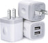 FiveBox Charger Block, USB Wall Charger, 3Pack Dual Port 2.1Amp Fast Charger Brick Base Adapter Charging Cube Plug Box for iPhone 16e 16 Pro Max 1...