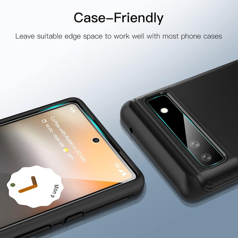 JETech Screen Protector for Google Pixel 6a 6.1-Inch with Camera Lens Protector, Easy Installation Tool, Fingerprint Compatible, Tempered Glass Fi...