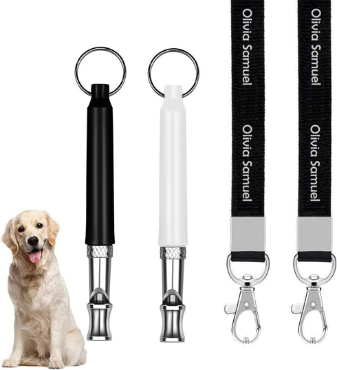 2 Pack Dog Whistles,Professional Dog Training Whistle to Stop Barking,Adjustable Pitch Ultrasonic Training Tool Silent Bark Control for Dogs Train...