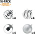 XmasExp 16ct Christmas Balls Ornaments - Shatterproof Large Hanging Ball Decorative Xmas Balls for Holiday Wedding Party Xmas Tree Decoration(3.15...