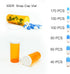 Pill Bottles with Snap Caps, Not Child Resistant Cap, Prescription Vials - Easy Open - Empty Medicine Plastic Containers for Personal Medication &...