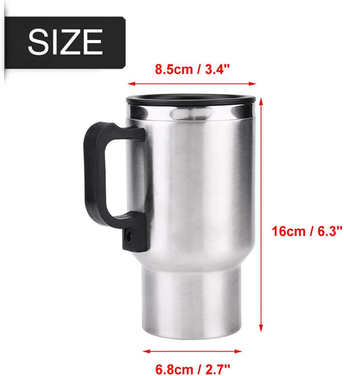 for mini electric kettle Gorgeri 12V Car Kettle, 450ml Electric In-car Stainless Steel Car Kettle Cup Travel Heating Cup Coffee Tea Car Cup Mug...