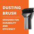 Fein Rotating Dusting Brush for Superior Debris Removal - Efficient Cleaning Attachment for Turbo Wet/Dry Dust Extractors, Natural Bristles, 2-3/4...