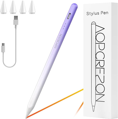 Stylus Pen for iPad,Palm Rejection Tilt Sensitivity Fast Charging Pencil Only Work for 2018 Or Later iPad 10/9/8/7/6th Gen,Pro 12.9&11",Mini 6/5,A...