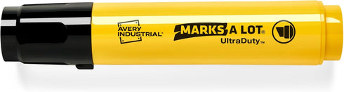 AVERY Marks A Lot UltraDuty Permanent Markers, XL Wide 18mm Chisel Tip, Water Resistant, 1 Black Industrial Marker (29865)...