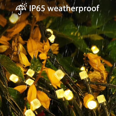 2 Pack Total 80FT Solar String Lights for Outside, 240 LED Outdoor String Lights Solar Powered, IP65 Waterproof Christmas Fairy Tree Light with 8 ...