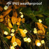 2 Pack Total 80FT Solar String Lights for Outside, 240 LED Outdoor String Lights Solar Powered, IP65 Waterproof Christmas Fairy Tree Light with 8 ...