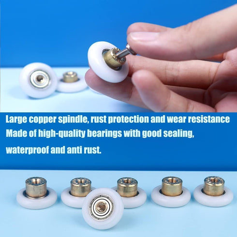 4X Replacement Shower Door Rollers/Runners/Wheels 19mm Diameter...