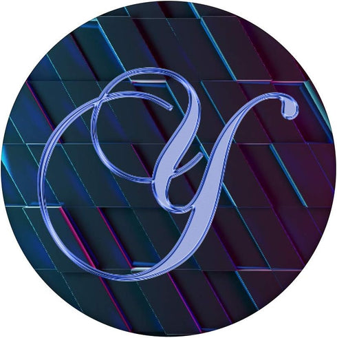 Y Blue Rectangle Polygon Geometric Initial Monogram Letter...