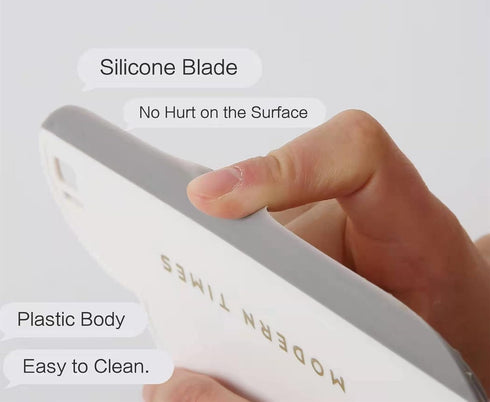 2 Pack Silicone Squeegees with Water Blades Wiper Board Compact Cleaner for Home Kitchen Countertop Car Window Bathroom Mirror,Green White...