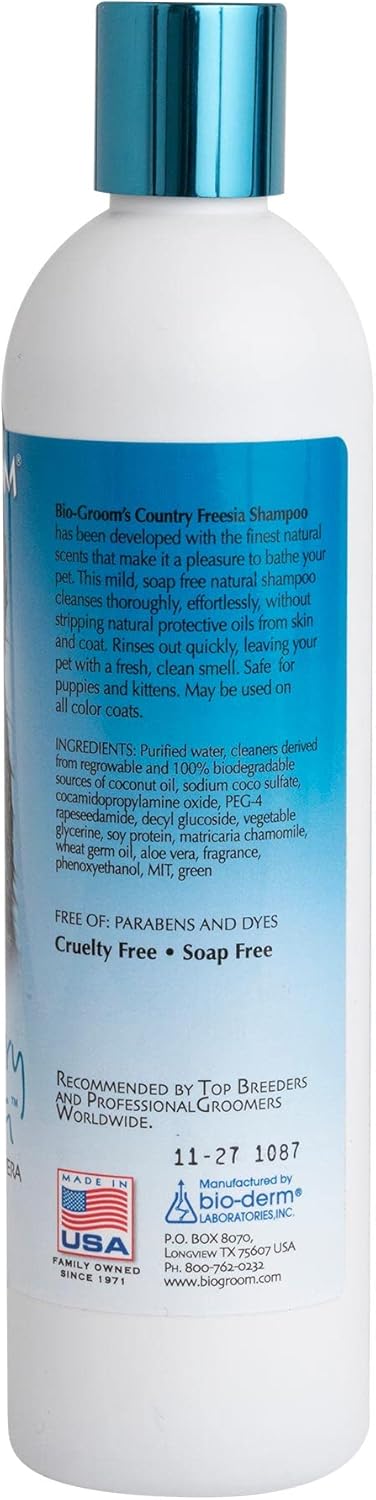Bio-Groom Country Freesia Dog Shampoo – Natural Scent Pet Shampoo, Aloe Vera, Chamomile, Cat & Dog Bathing Supplies, Puppy Wash, Cruelty-Free, Mad...