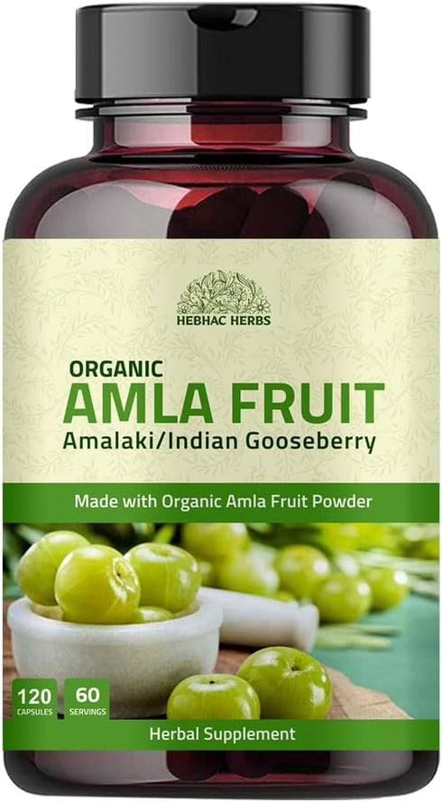 Amla Capsules (Phyllanthus Emblica) – Amalaki amla 120 Capsules | Natural Antioxidants Superfood | Herbal Supplement Made with Organic Amla Fruit ...