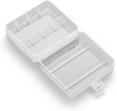 Heyiarbeit Battery Storage Case Holder Box for 2 26650 Batteries, Clear Color (2 Pack)...