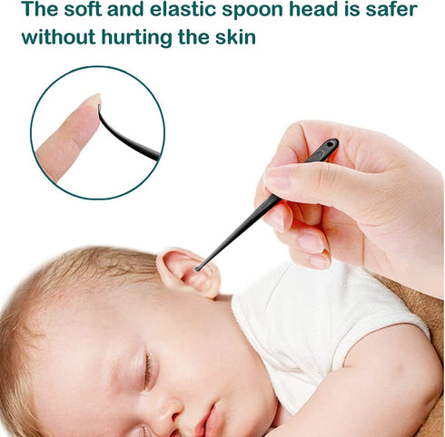 Ear Pick Ear Curette Earwax Pick Removal Tool Kit 8 Pcs, Stainless Steel Ear Hygiene Care Sets with Storage Box...