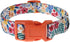 Dog Collars with Floral Flower Patterns - Soft Adjustable Fancy Floral Dog Collars for Small Medium Large Dogs - Cute Design for Boys Girls Male F...