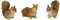 Georgetown Home & Garden Miniature Squirrels Garden Decor in Assorted Styles, Set of 3...