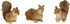 Georgetown Home & Garden Miniature Squirrels Garden Decor in Assorted Styles, Set of 3...