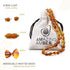 Amber Necklace - 100% Authentic Amber (Rich Honey, 13.5 inches), Certified Amber Necklace with Safety Clasp and Knotted Beads...
